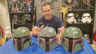 Hasbro Black Series Boba Fett and Death Watch Helmet Review and Comparison [upl. by Atoked555]