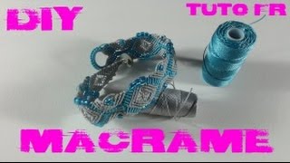 DIY  Tuto FR  Bracelet maillons en macramé [upl. by Refinne]