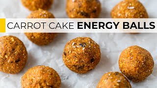 ENERGY BALLS RECIPE  carrot cake protein bites [upl. by Marquez]