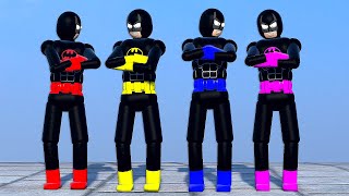 Batman Team Fight Bad Guys  Action Ragdoll Physics [upl. by Daitzman]