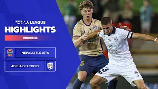 Newcastle Jets v Adelaide United  Highlights  Isuzu UTE ALeague 202324  Round 21 [upl. by Haynor]