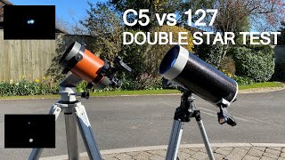 Celestron C5 SCT vs Skymax 127 Mak  Double Star comparison test [upl. by Denton]