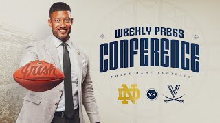 Virginia  Marcus Freeman Weekly Press Conference 111124  Notre Dame Football [upl. by Llenad976]