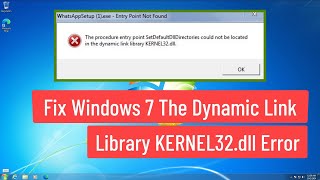 Fix Windows 7 The Dynamic link library KERNEL32dll Error [upl. by Walrath]