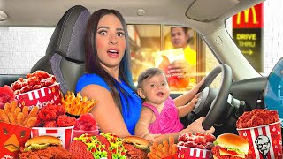 24 HORAS PIDIENDO LA COMIDA MAS PICANTE DE LOS DRIVE THRU Fuera de la Ciudad [upl. by Britton148]