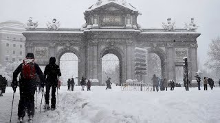 Temporal Filomena dejó parte de España bajo la nieve causando víctimas mortales [upl. by Krista]