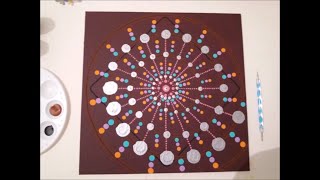 Dot painting with Artist Janette Oakman 14 The Spiral Mandala  Full Tutorial Pointillism Geometry [upl. by Dygall218]