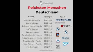 Reichsten Menschen  Deutschland aktien aktie börse reichtum armut dividende dividenden [upl. by Nwahshar]