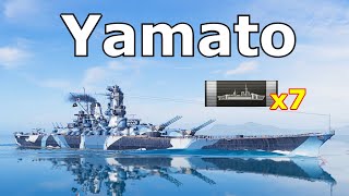 World of WarShips Yamato  4 Kills 265K Damage [upl. by Odilia]