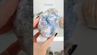 Stunning Deep Blue Celestite Crystal Cluster Geode [upl. by Ahsa]