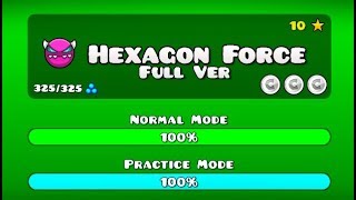 Geometry Dash  Level 16 Hexagon Force All Coins [upl. by Siradal]