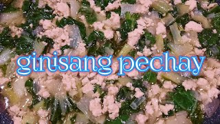 ginisang pechay at giniling with oyster sauce  Simple pero masarap [upl. by Albin]