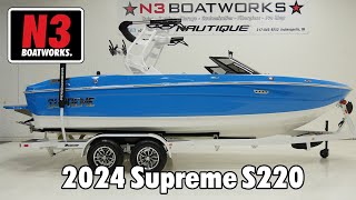 2024 Supreme S220  Electric Blue  Walk Through  N3 Boatworks [upl. by Leiso739]