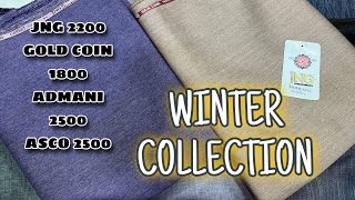 Winter Fabric Collection 2024  JNG Asco Gold Coin Admani  Unstitched Men’s Suits [upl. by Nidorf]