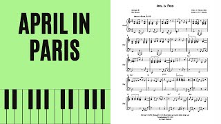 April In Paris Piano with score [upl. by Eelrahc]