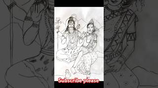 Sive Thakur and maa parvati drawing Sive Parvati drawing [upl. by Keegan583]