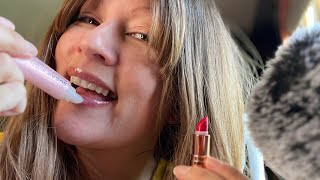 ASMR Lip Gloss Application  Pumping amp Mouth Sounds [upl. by Jeri947]