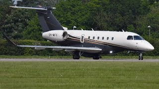 Flexjet Operations Malta Embraer Praetor 600 9HMFX departing from Cambridge [upl. by Port]