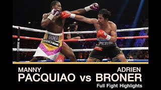 Manny Pacquiao vs Adrian Broner Highlights HD [upl. by Marquita]