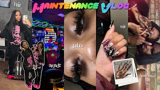 MAINTENANCE VLOG hair lashes nails going out etc  JAAHDIORR [upl. by Garey515]