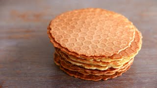 Crisp Wafers Gaufrettes  5 ingredients  was Kitchen [upl. by Mcguire490]