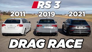 RS3 vs RS3 vs RS3  DRAG RACE  Daniel Abt [upl. by Rhu530]