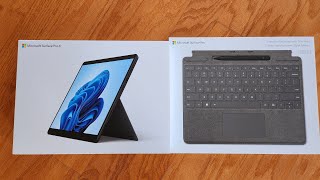 Microsoft Surface Pro 8 Graphite and Signature Type Cover Platinum  Unboxing amp Handson [upl. by Case]