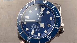 Tudor Pelagos Blue 25600TB Tudor Watch Review [upl. by Eedia602]