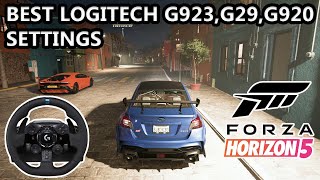 FORZA HORIZON 5 LOGITECH G923 SETTINGS [upl. by Eniwtna234]