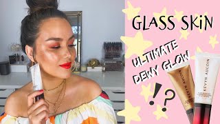 GLASS SKIN ✨  Dewy Foundation Routine [upl. by Froemming701]