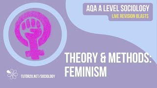 AQA A Level Sociology Live Revision Blast Theory amp Methods Feminism [upl. by Aridnere]