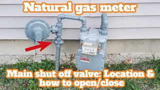 Main gas shut off location and operation  natural gas meter [upl. by Leima474]