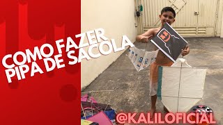 Como Fazer Pipa de Sacola pipa sacolapersonalizada fazer xepa [upl. by Elohcim]