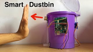 Build Your Own SMART DUSTBIN  Automatic Dustbin  Using Arduino [upl. by Erasmo335]