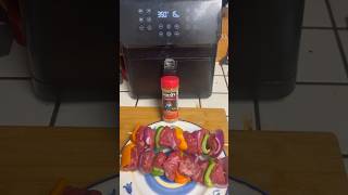 Air fryer steak kebabs🔥airfryer steak dinner [upl. by Kragh]