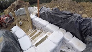 Off Grid Earthbag workshop part 10 Earthbag stairs [upl. by Lener]