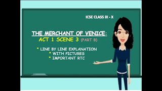 Merchant of Venice Act 1 scene 3 part b easiest explanation  ICSE  pictures  RTC [upl. by Gigi364]