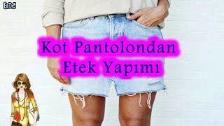 Eski Kot Pantolondan Etek Yapımı [upl. by Nimzaj345]