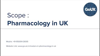 Pharmacology in UK  GoUK  91 9500903005 [upl. by Aikaj]