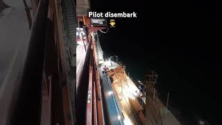 Pilot disembark 👨‍✈️ship merchantnavy containership youtubeshorts seapilot trending viral [upl. by Aikym785]