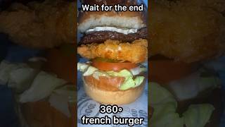 French Big burger 360 degree shots burger europeinfo food shorts vlogs youtubeshorts viral [upl. by Grussing]