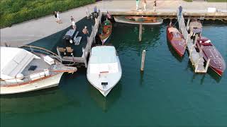 BOAT the BLUE  Antique amp Classic Boat Show  River Street Marina Port Huron Michigan 9142018 [upl. by Nahtaneoj]