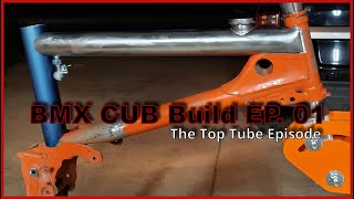 BMX CUB Build Series EP 01 The making of the top tubegas tank for the honda ct90 bmxcub build [upl. by Meir]