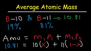 Average Atomic Mass Practice Problems [upl. by Hewet]