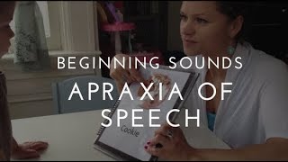 Apraxia of speech therapy  beginning sounds [upl. by Enohpesrep]