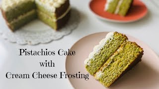 Pistachios and Cardamom Cake with Cream Cheese Frosting  Pista Cake [upl. by Irved286]