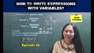 HOW TO WRITE EXPRESSIONS WITH VARIABLES  WHY ARE VARIABLES USED IN MATH UNANG MATH TUTORIAL [upl. by Uolymme]