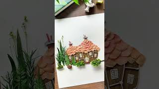 ✨Painting with plants✨ Garden Fairy Tale House [upl. by Conlin]