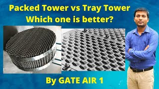 Packed Tower vs Tray Tower  Chemical Engineering interview question answered  Hindi [upl. by Inahc]