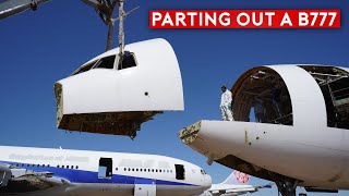 Cutting and Scrapping a B777  Inside The Airplane Graveyard [upl. by Dessma]